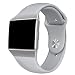 Produktbild Kmasic Kompatibles Fitbit Ionic Armband, Weich Silikon Sport Gurt ZubehR Atmungsaktive Ersatz-ArmbNder F¨¹R Fitbit Ionic Smart Watch, Frauen MNner, Groß, Grau