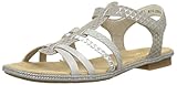 Weicher Gehcomfort Rieker Damen 62750 Römersandalen, Silber (Silver/nebel-Silber/Silver/Grau), 36 EU