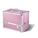 tinkertonk Professional Extra Large Space Aluminium Beauty Cosmetic&Makeup Case Toiletry Storage Nail Hairdressing Vanity Box Valentines Day Gift (Pink)
