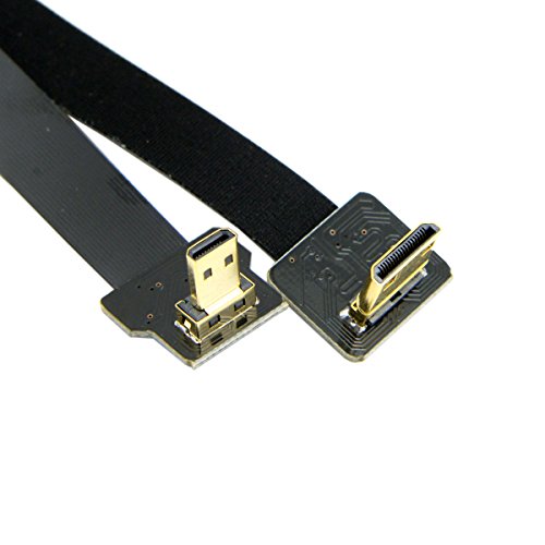 CY 50 cm 90 Grad bis abgewinkelt FPV Micro HDMI Stecker auf Mini HDMI FPC flach Kabel für GoPro Multicopter Aerial Photography - 5