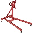 Sharplace Rotatable Simulated Stainless Steel V8 Motor Engine Flip Maintenance Repair Bracket Stand Lightweight Accessory, red