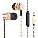 TOMANTEK TK-EM290 Ohrhörer Kopfhörer - High Definition, In-Ear, kein Kabelsalat, Geräuschisolation durch Mikrofon - Lautstärkeregler und 3,5 mm Kabel für iPhone, iPod, iPad, MP3-Player, Samsung Galaxy, etc, Gold