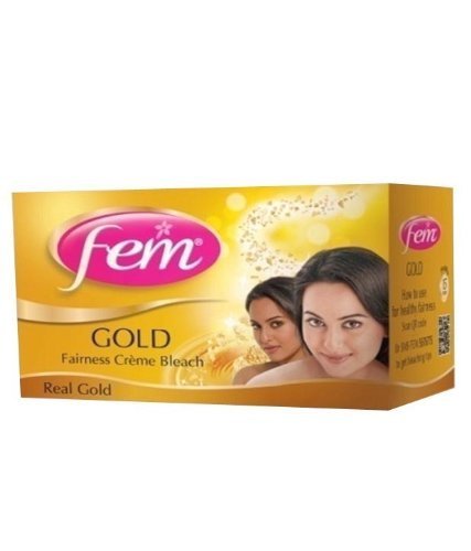 Fem Fairness Naturals Gold Creme Bleach 24gm - India