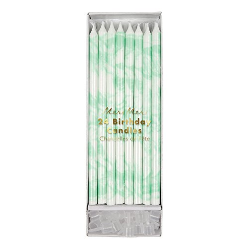 Preisvergleich Produktbild Meri Meri Kerzen Marmor-Effekt in Mintgrün