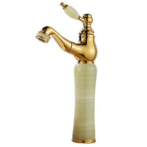 Preisvergleich Produktbild Good quality Antiquitäten Becken Spül Mischer Tap Retro- gebürstete einzelne Lochbassinhahnbadezimmerwannen-Hahnba... unter dem hohen und kalten Wasser des Bassinfallwasserfallbassinhahns