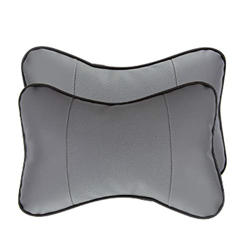 Preisvergleich Produktbild Lounayy Kissen Autositz Nackenkissen Kopfstütze Nackenstütze Kissen Basic Mode Pu Leder Baumwolle 2 Beige Beige Zuhause Dekoration Kissenbezug Leichtes Reisekissen
