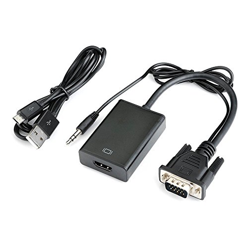 BlueBeach – VGA + Audio zu HDMI Konverter – Unterstützt 1080p Full HD – Connect PC Computer VGA-Video + Audio zu HDMI-Monitor oder HDTV - 4