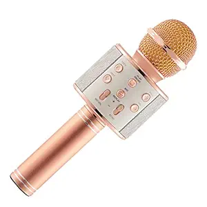Captcha 2 Year Warranty WS-858 Rechargeable Wireless Karaoke Inbuilt Speaker with Audio recording and Bluetooth Microphone