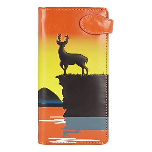 Shagwear Monederos para mujeres jóvenes: Varios colores y diseños: (alce naranja / elk orange)