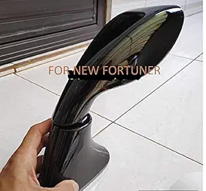 Cloudsale Car Bonnet Fender Side Mirror Wide Angle View Compatible With Toyota Fortuner New (Black)