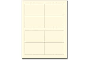 DESKTOP PUBLISHING SUPPLIES Small Linen Cream/Natural Place Cards - Printable Tent Cards for Inkjet & Laser Printers - 200 Tent Cards