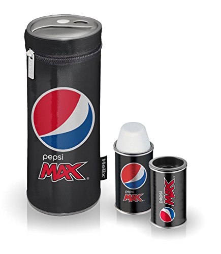 Pepsi Max Set - Estuche para lápices, gomas de borrar y sacapuntas, ideal para regalo