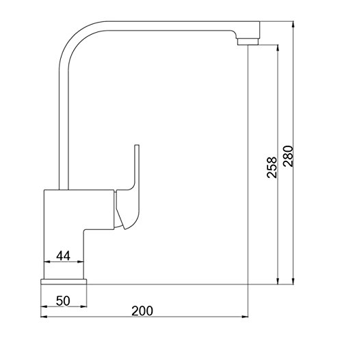 Schwarze Designer Granitarmatur Küchenarmatur Spültischarmatur schwenkbarer Küchen Wasserhahn – Modell LINERA - 2