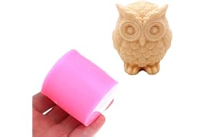 FURNRUBDEN 1Piece 3D Owl Silicone Mould DIY Candle Soap Candy Chocolate Making Animal Shaped Molds Used for Homemade Birthday Party Gift Teaching Props