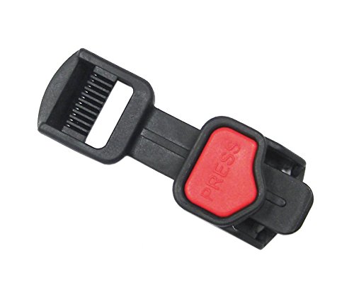 ALPINA A9111914 + A9111915 Gurtschloss für Alpina Helme, schwarz/rot (1 Stück)