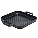 Produktbild ProCook | quadratische Grillpfanne aus Gusseisen | emailliert | Induktion | mit zwei Griffen | 26 cm | schwarz
