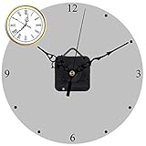 ☛ UHRWECHSELSATZ - Inklusive einem Uhrwerk mit Haken, 3 schwarzen Uhrzeigern und Befestigungsmaterial.