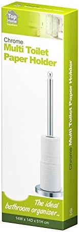 Vickys® Free Standing Chrome Bathroom Loo Toilet Paper Stand Holder Organizer Storage