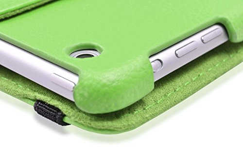 Stuff4, Leder, 360 Grad drehbar, inkl. gratis Displayschutzfolie und Stylus Touch Pen für Apple iPad Air, Grün - 6