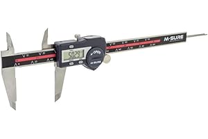 M-SURE MS-220-200 Precision Digital Caliper 0-200mm (0-8") Metric Imperial Large LCD Display Measuring Micrometer Gauge