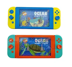 WILDCROC Colourful Ocean Theme, Transparent Water Game for Kids | Ring Game, Handheld Game, Water Video Game Console for Kids | 1 Piece (Design as per Availability)