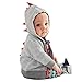 Produktbild Baby Jacke Btruely Baby Kleinkind Junge Mädchen Winterjacke Kinderjacken Winter Warm Mantel Jacke Dicke Kleidung Winter Dinosaurier Muster mit Kapuze Reißverschluss Sweatshirt (Grau, 80)