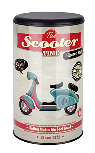 Wenko 21590100 Wäschetruhe Vintage Scooter – Badhocker, Fassungsvermögen 54 L, Stahl, 35,5 x 60 x 35,5 cm, mehrfarbig - 2