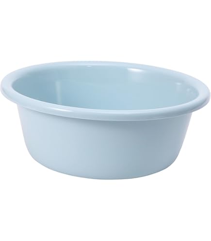 Bassine Ronde 105l Grande Cuvette Plastique Ménage Cuisine Bac Lavage