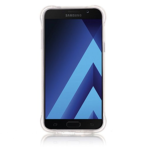 Samsung Galaxy A5 2017 Glitzer Hülle, Fraelc® Galaxy A5 (2017) Bling TPU Glänzend Backcover Silikon Schutzhülle mit Transparent – Rahmen Bumper Case Bunt Donuts Muster Handyhülle Cover Schale für Samsung Galaxy A5 (2017) + 1x Eingabestift Pen - 7