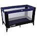 iSafe Rest & Play Luxury Travel Cot/Playpen - Navy (Black/Navy) 120 cm x 60 cm Complete With Mattress