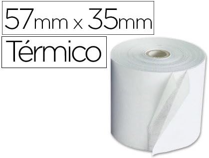 No Brand – Adding Machine Roll Q-Connect TERMICO 57 mm Width x 35 mm Diameter for Machines Terminal Point of Sale (Pack of 10)