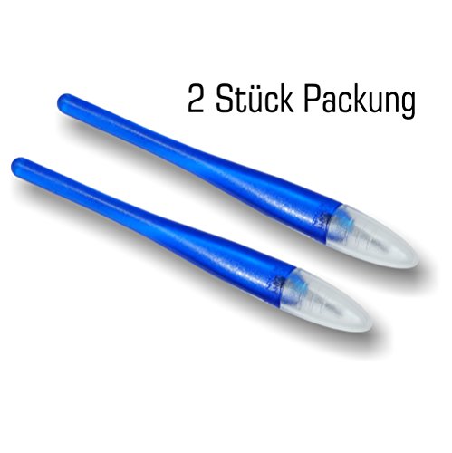 2x Nagelhautmesser mit Löffelspitze V-Form mit Schutzkappe – blau transparent – leicht und handlich - 2