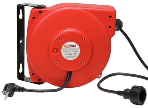 KS Tools 150.4220 Werkstatt-Kabelaufroller, 15 m