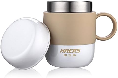 Insulated Coffee Mug Cup, Candy Color Thermos Stainless Steel Vacuum Flask Cup For Lady And Gentlemen In Office At Home or School[280ML/9.5OZ] (White)