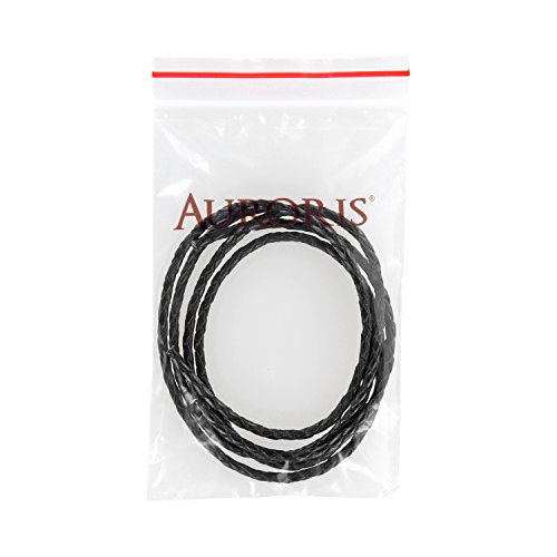 AURORIS – Lederband geflochten – Durchmesser / Farbe / Länge wählbar – Variante: Ø 3mm / schwarz / 3m - 2