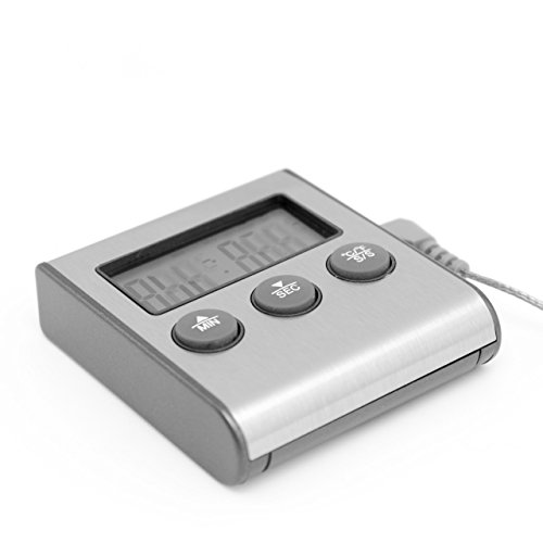 Lantelme 2153, Digital Backofenthermometer mit Fühler / Hitzebeständig bis 250°C, mit Alarm- und Timerfunktionen - 4