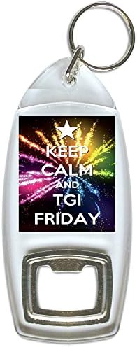 Keep Calm and TGI Friday - Bottle Opener Keyring