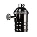 Produktbild Froiny 1x Kupfer Jahrgang Edison Lampenfassung E27 Schrauben-Birnen-Fußkreuz Aluminium-Lampen-Halter Industrie Retro Anhänger Armaturen Lampenhalter-Befestigung, nur Schwarz