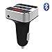 Produktbild Bluetooth FM Transmitter KFZ, LIDIWEE Auto Radio Adapter Car Kit Freisprecheinrichtung USB Ladegerät 5V/3.1A mit Mikrofon LED Anzeige für iOS- und Android-Geräte