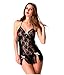 Bomshel Women Black Nightwear Nightdress Lingerie with Panty RS.299.00