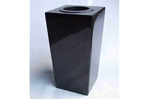 designgrab Karree Vase funéraire design en granit suédois Noir
