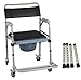 Produktbild JMung'S Mobiler Toilettenstuhl HöHenverstellbar Nachtstuhl Fahrbarer Drive Medical auf Rollen Neu FüR die Professionelle Pflege KDB-608C
