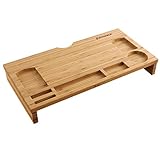Material de bambú natural - Está fabricado de bambú natural, es sólido y duradero, fácil de limpiar. Gracias al material de bambú, dispone de la prolongada vida útil del producto, la buena estabilidad y calidad. La carga máxima es de 35 kg