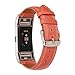 Produktbild Hunpta@ Mode Sport Leder Armband mit Metallverbindern für Fitbit Charge 2 (Orange)