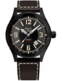 Reloj Automático Ball Fireman Racer DLC, Ball RR1103, Negro, Correa de piel