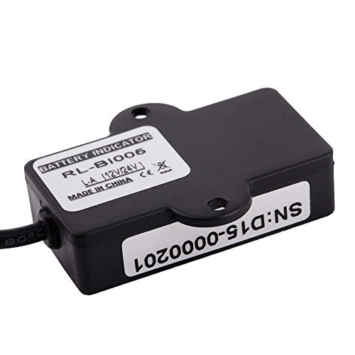 Batteriemessgeraete – TOOGOO(R)LED Digital Batteriestatus Ladeanzeige Monitor Batteriemessgeraete 12V/24V - 3