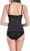 FLYCHEN Women's Waist Trainer Lingerie Cincher Elastic Steel Bones Corset Black UK 10-12(L)