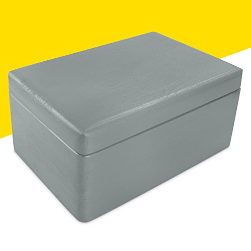 Universal Holzkiste mit Deckel für Aufbewahrung – Kiefer Grau Lackiert – ca. 30 x 20 x 14 cm – FSC zertifiziert – Venkon - 2
