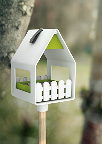 Emsa 514495 Vogel-Futterhaus und Bad, Für Kleinsingvögel, Ganzjahresnutzung, Weiß/Grün, Landhaus - 5