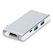 Produktbild RicoRich Type C Hub USB C 3.1 Multi Ports Adapter mit Stromversorgung für das Aufladen, HDMI Ausgang, 2 superspeed usb 3.0 Ports, Kartenleser für neues Macbook, neues Macbook Pro, Google Chromebook und mehr, unterstützt 4K Auflösung (Silber)